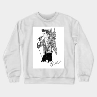 Morriss Original Ink Drawing Print Crewneck Sweatshirt